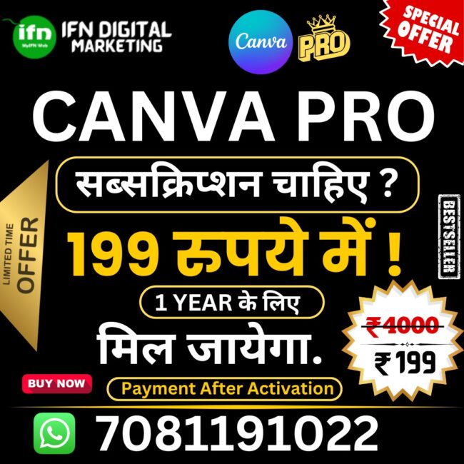 Canva Pro Subscription at just 199